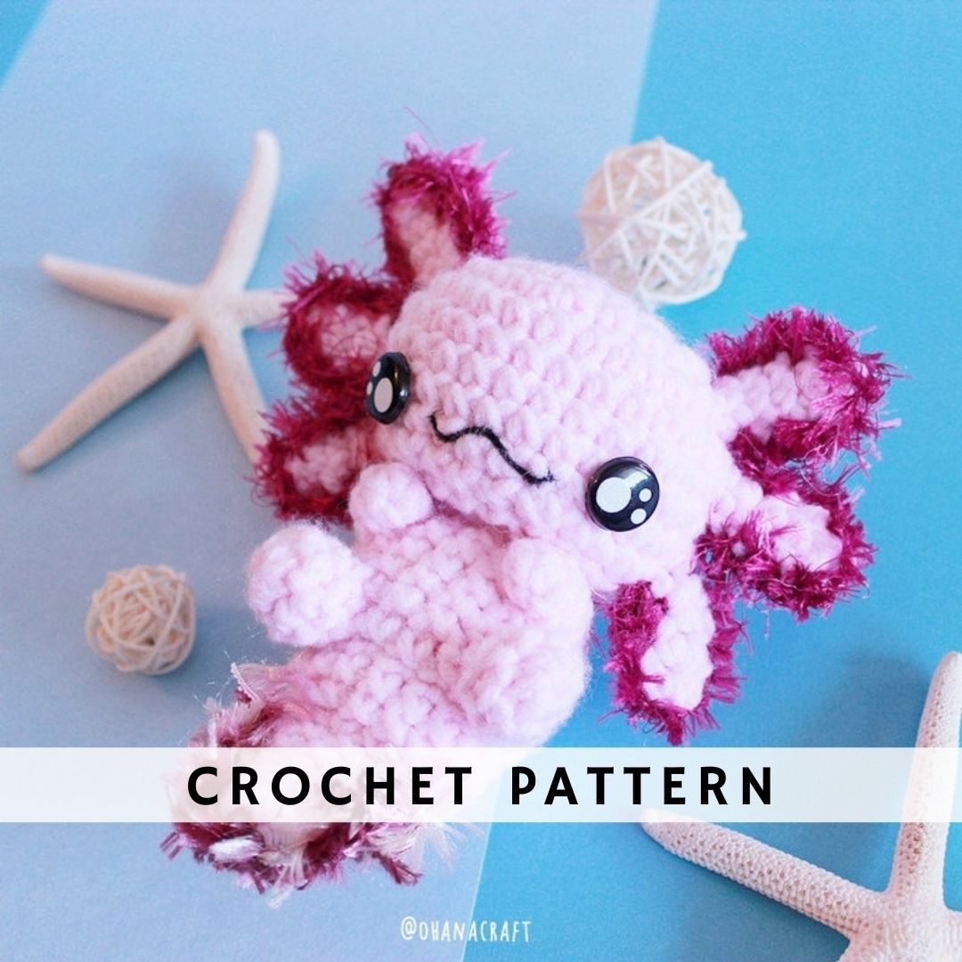 Loxy the axolotl crochet pattern