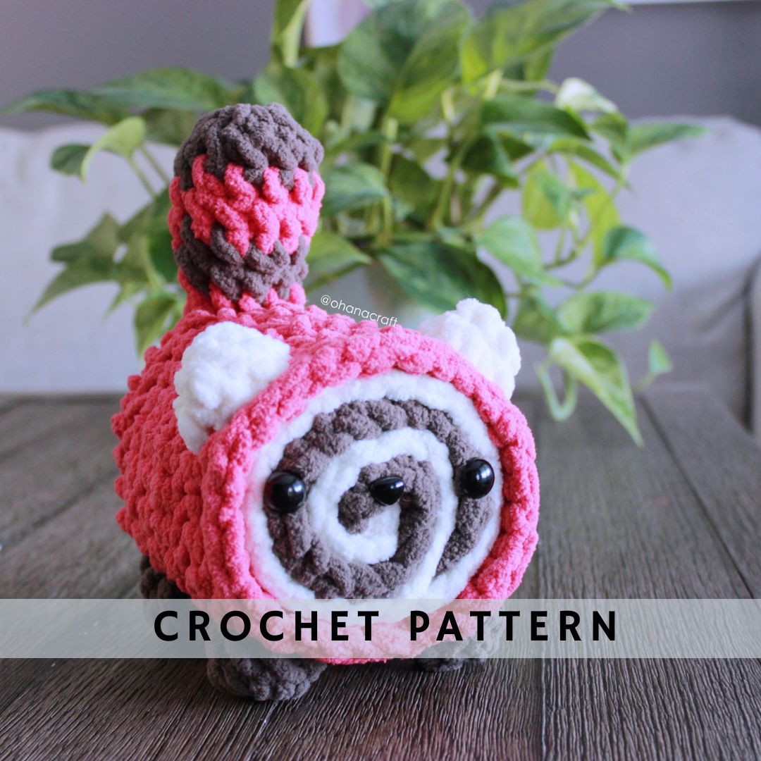 Red Panda Roll Crochet pattern