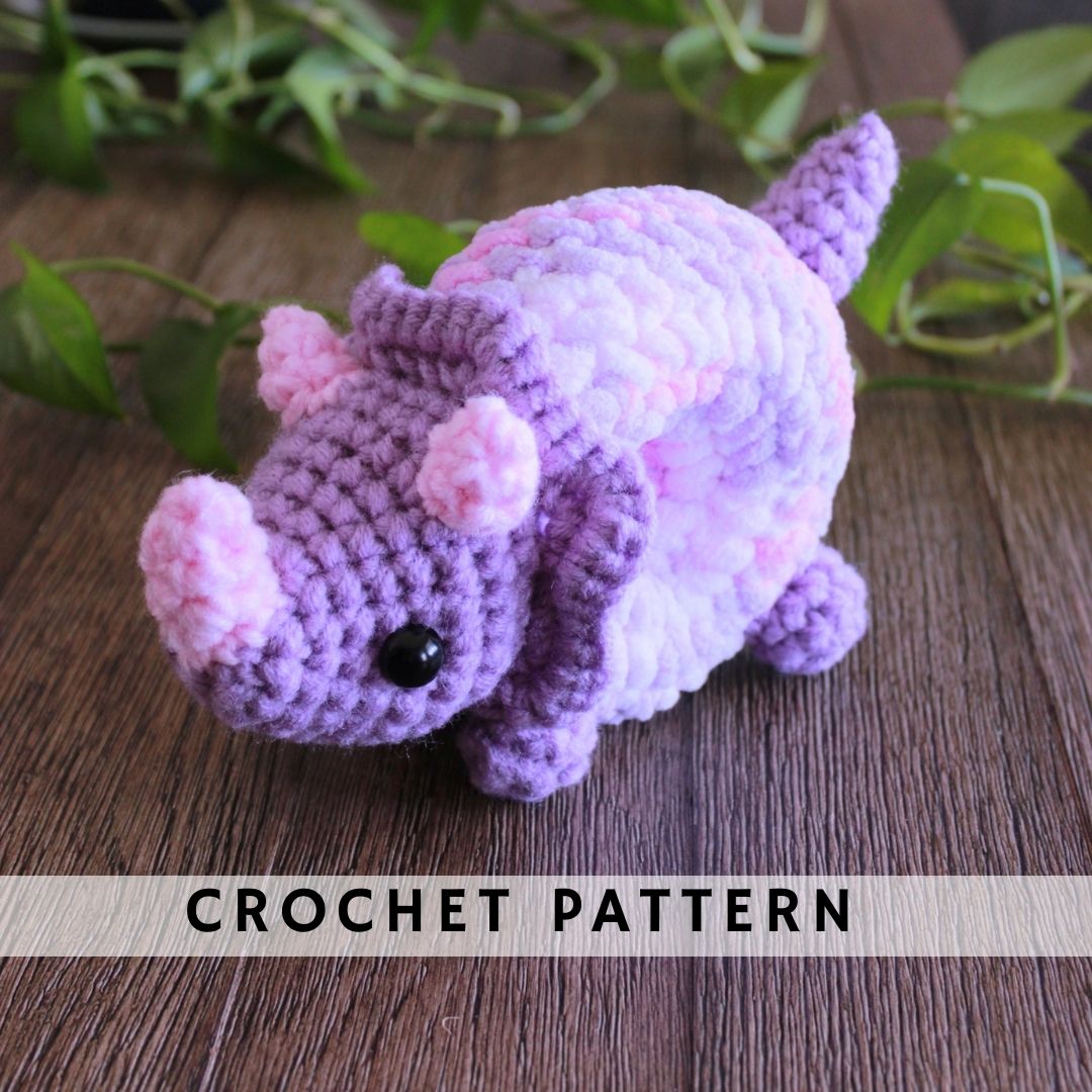 Triceranut Donutsaur Crochet Pattern