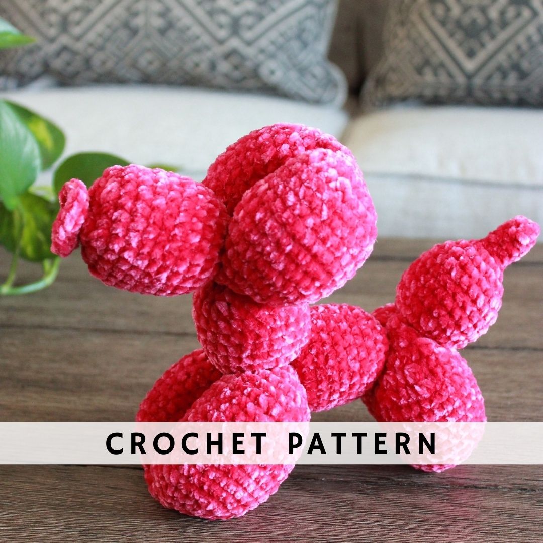 Balloon Dog crochet pattern ( No Sewing)