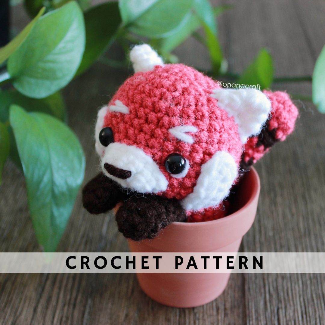 Baby Red panda  Crochet Pattern