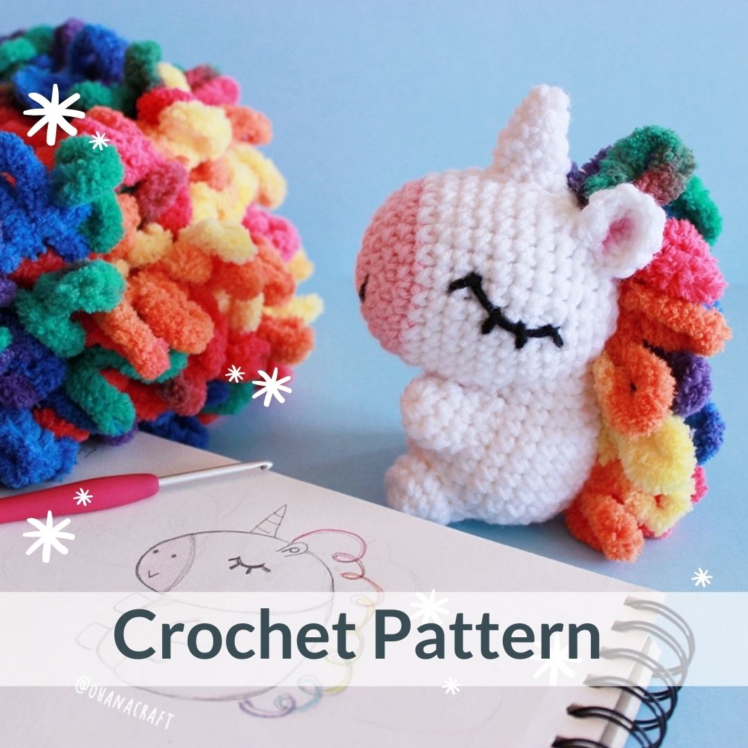 Archie the rainbow Unicorn crochet pattern