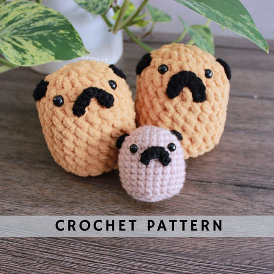 Pugtatoes Crochet Pattern (2 in 1)