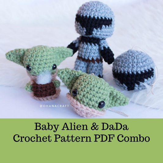 Baby Alien and DaDa Crochet pattern bundle